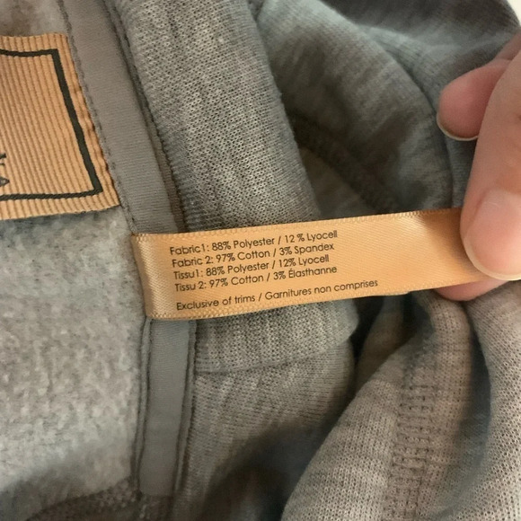 Indygena Women’s Grey Hooded Pullover Tunic Sweater Size Medium  Athleisure - Picture 5 of 15